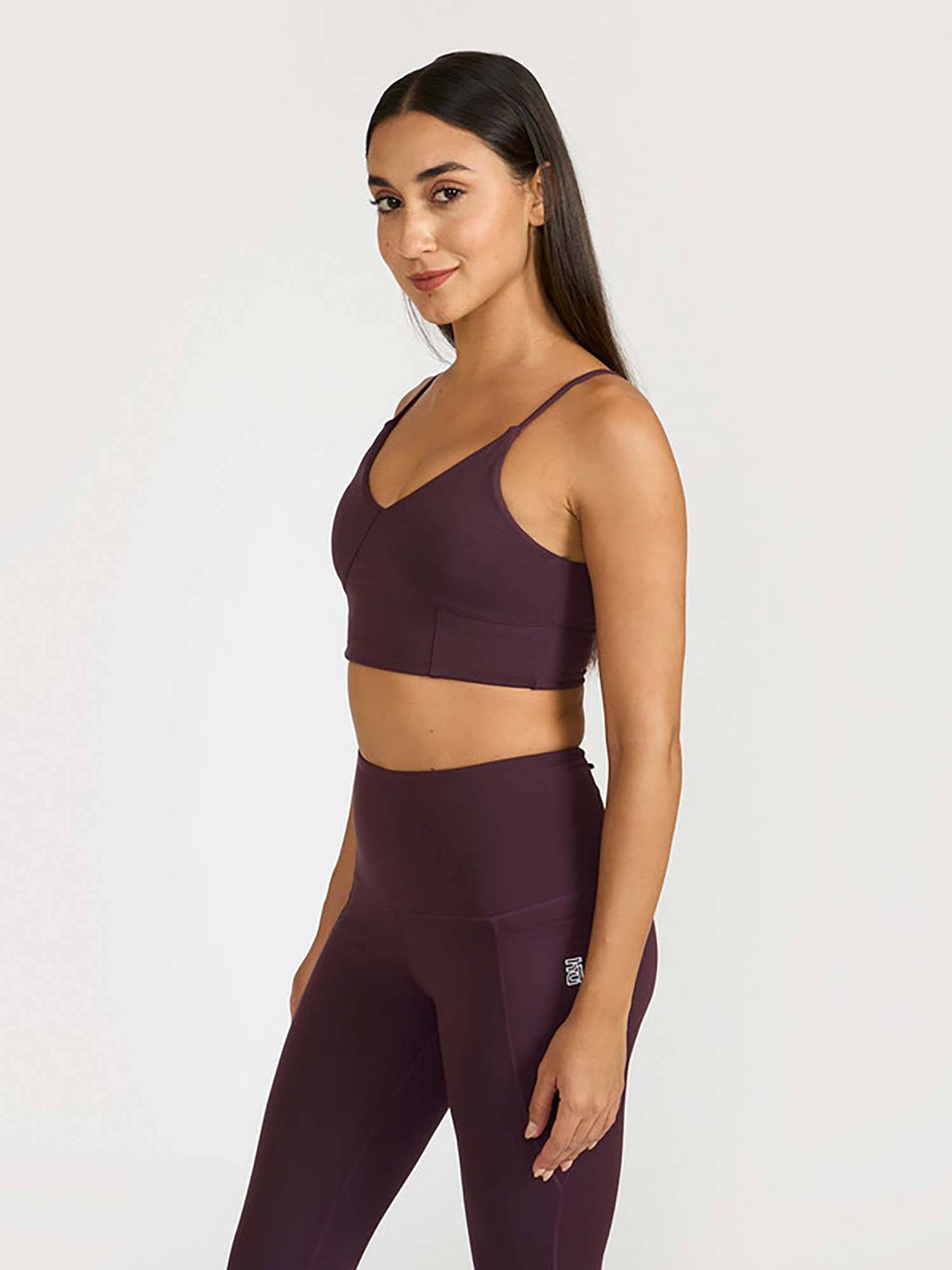 Mauve Zen Cross Back Lightly Padded with Removable Cups Sports Bra | sb09 - view 27
