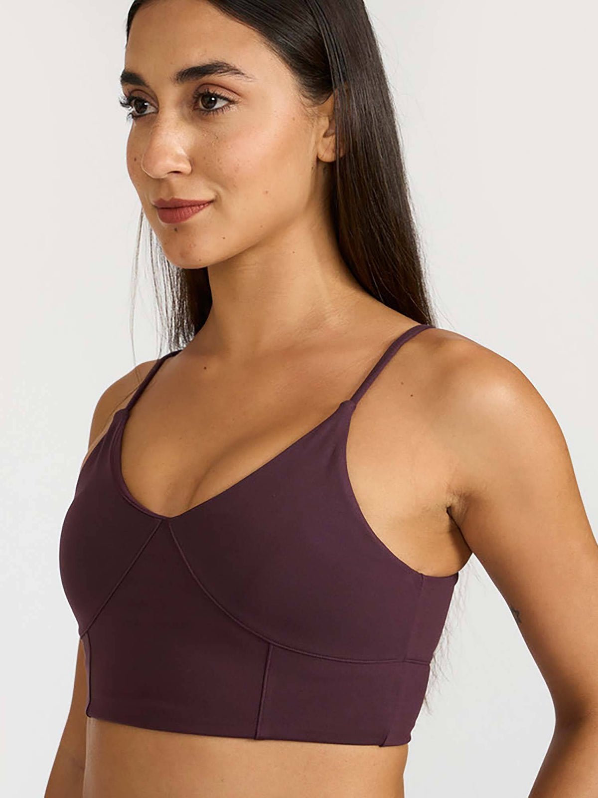 Mauve Zen Cross Back Lightly Padded with Removable Cups Sports Bra | sb09 - view 28