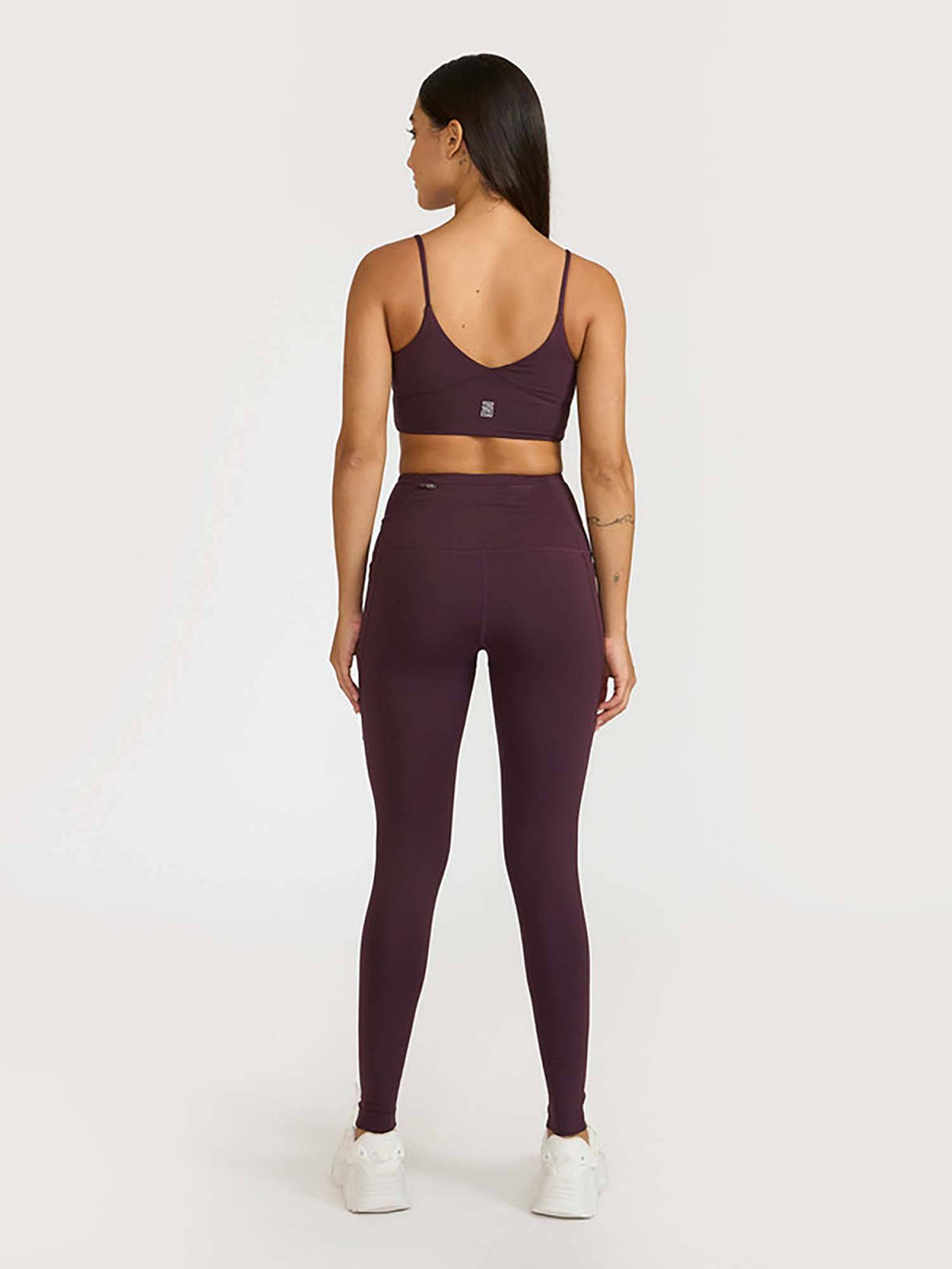 Mauve Zen Cross Back Lightly Padded with Removable Cups Sports Bra | sb09 - view 29