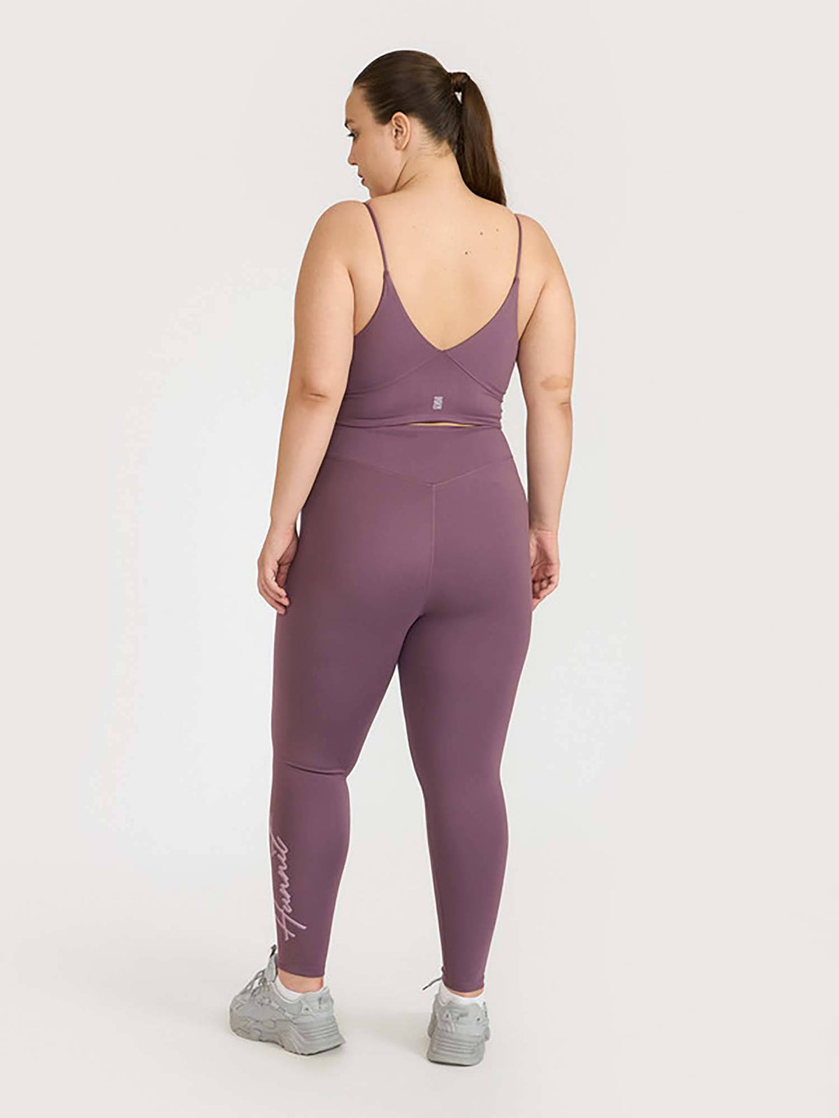 Mauve Zen Cross Back Lightly Padded with Removable Cups Sports Bra | sb09 - view 5
