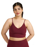 Mauve Zen Cross Back Lightly Padded with Removable Cups Sports Bra | sb09 - view 43