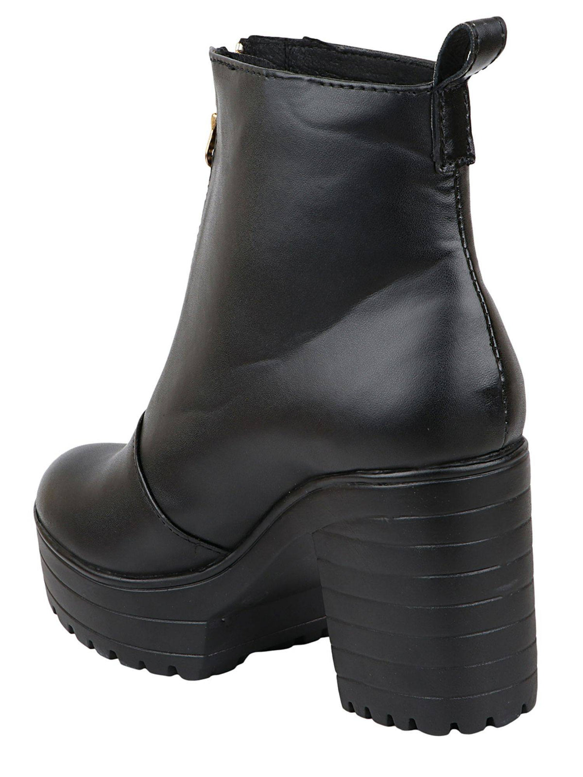 Women Solid Black Boots | BT61 - view 2