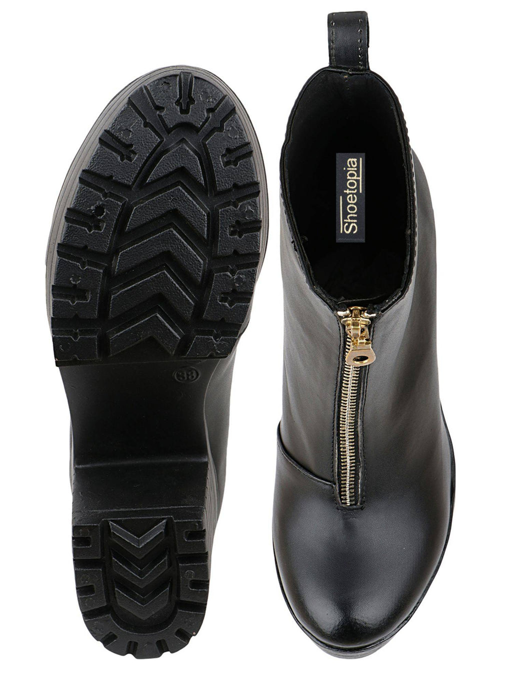 Women Solid Black Boots | BT61 - view 4