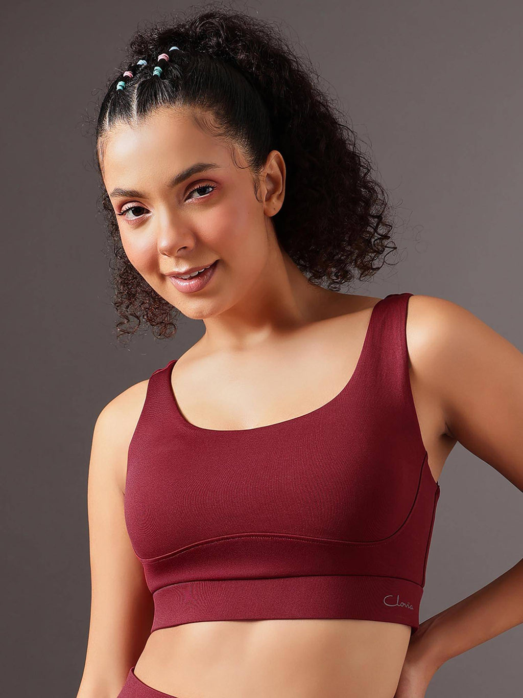 Women Navy Blue Solid Removable Pads Sports Bra | sb09 - view 8