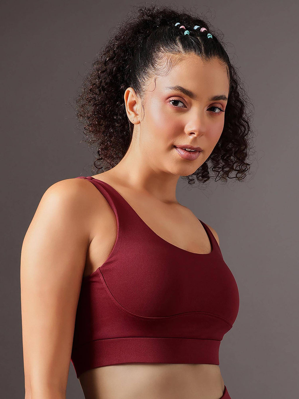 Women Navy Blue Solid Removable Pads Sports Bra | sb09 - view 10