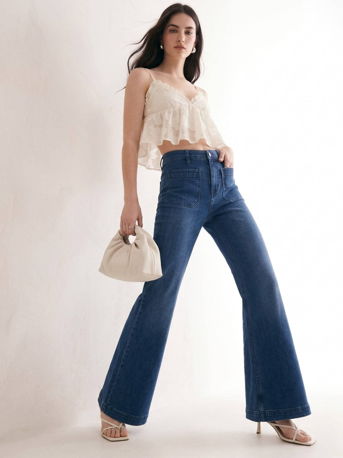 Blue Front Pocket Straight Fit Jeans | ST23 - view 2