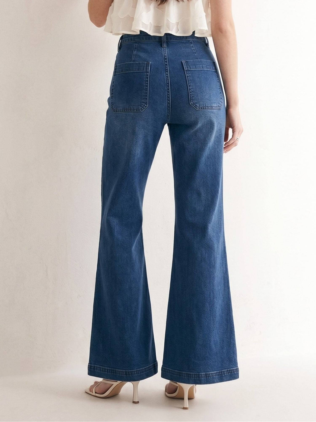 Blue Front Pocket Straight Fit Jeans | ST23 - view 6