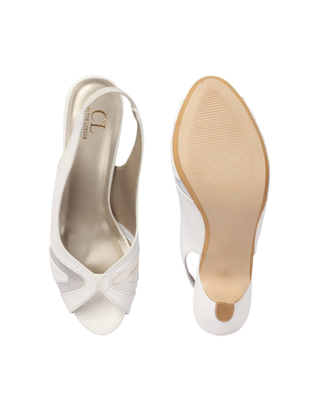 Women White Comfortable Sandal Heels | H78 - view 8