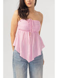 Blue Front Slit Halter Top | HT67 - view 9