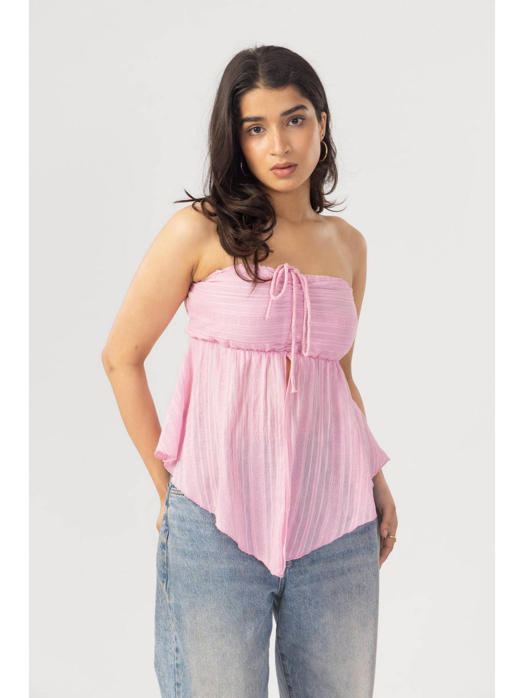 Blue Front Slit Halter Top | HT67 - view 11