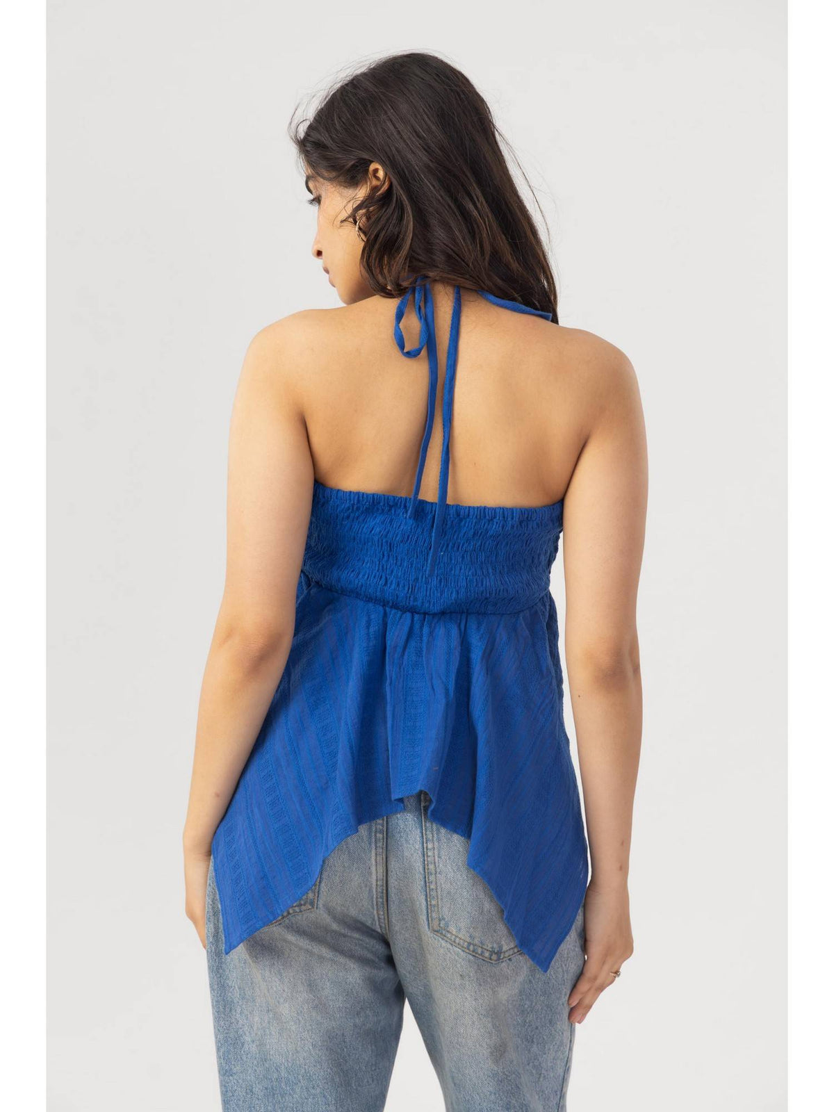 Blue Necktie Halter Top | HT67 - view 2
