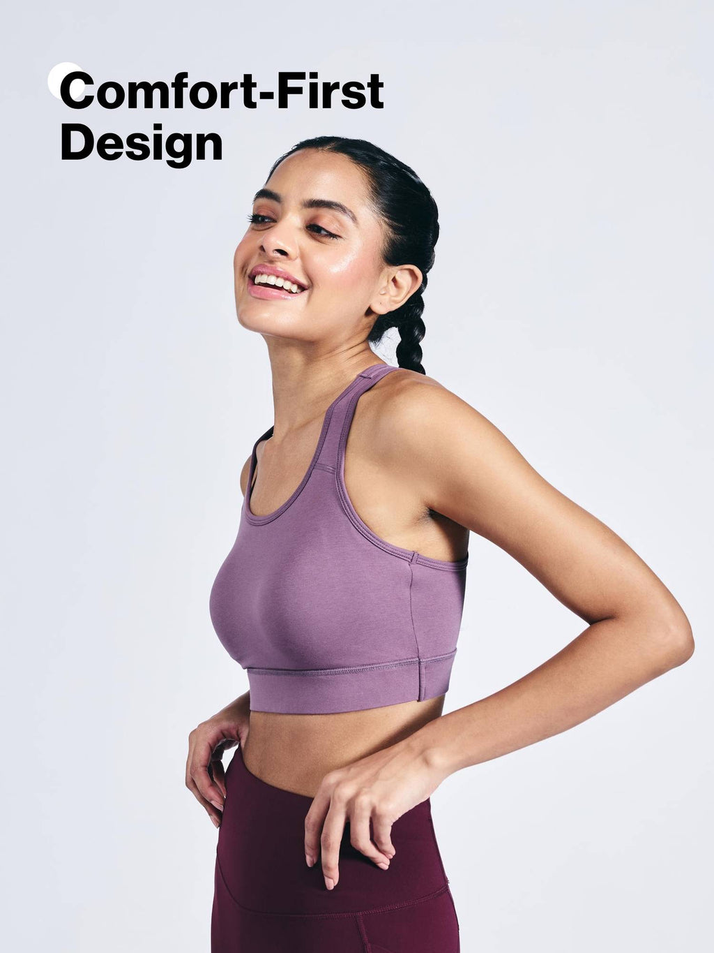 Cotton Slip On Sports Bra with Removable Cups NYK059 Navy | sb09 - view 52