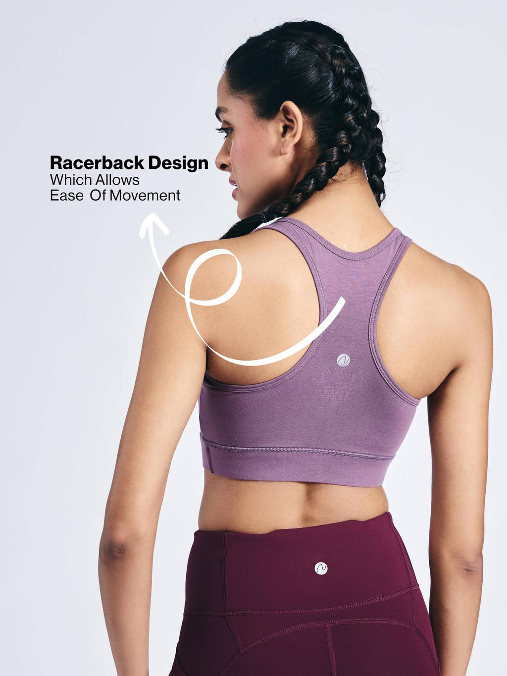 Everyday Cotton Sports Bra with Moulded Removable Cups for Walking& Yoga NYK059 Blue | sb09 - view 55