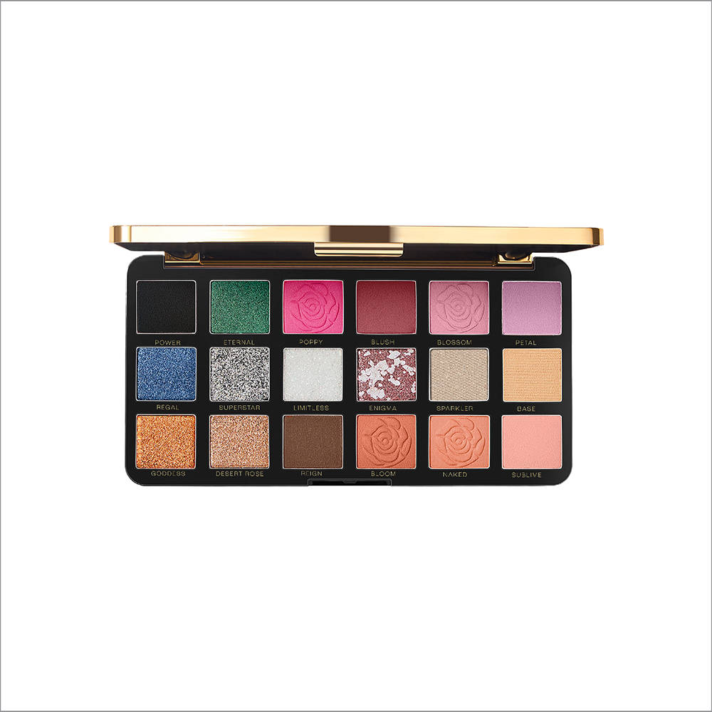 Rouge Bloom Eyeshadow Pro-Palette, 18 Shades For Infinite Looks, Infused With Rose Oil | E20 - view 2