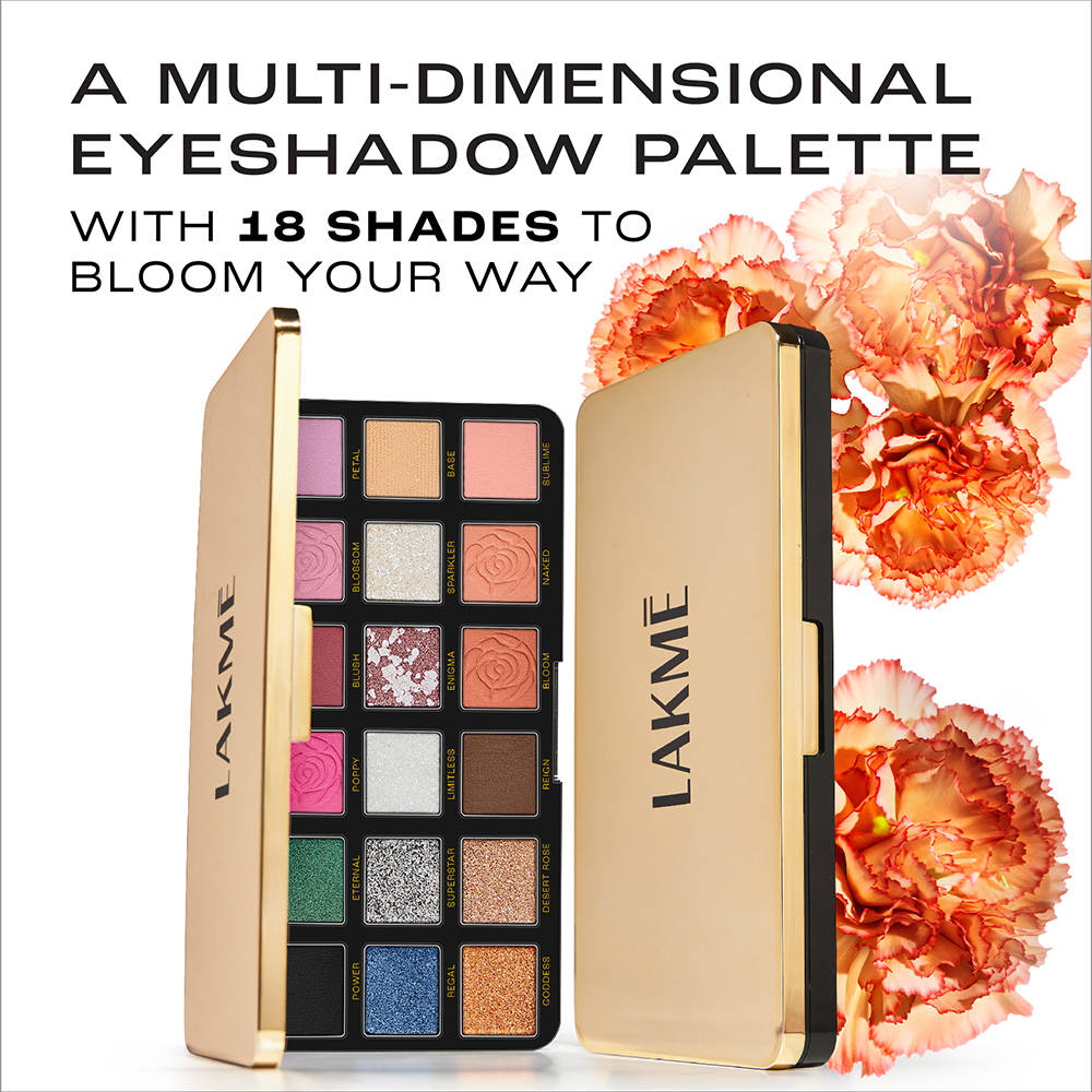 Rouge Bloom Eyeshadow Pro-Palette, 18 Shades For Infinite Looks, Infused With Rose Oil | E20 - view 3