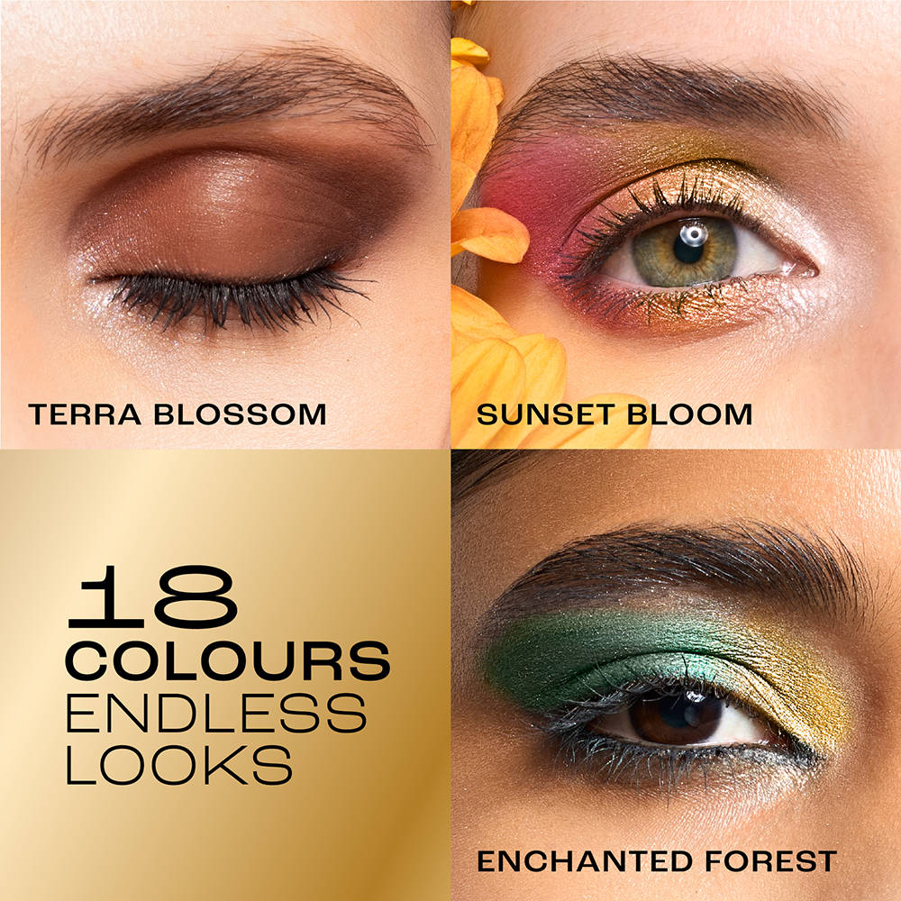 Rouge Bloom Eyeshadow Pro-Palette, 18 Shades For Infinite Looks, Infused With Rose Oil | E20 - view 5