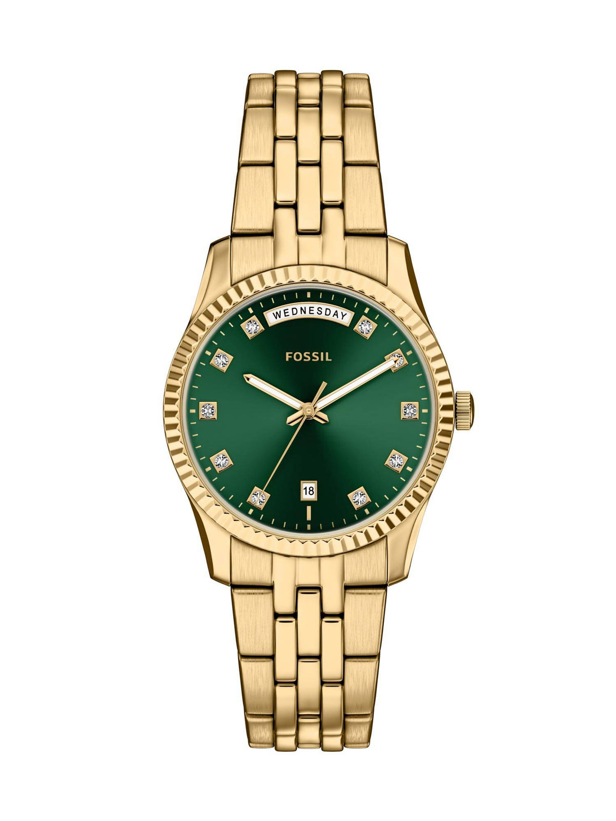 Green Scarlette Gold Toned Women Quartz Watch (ES5460) | W92 - view 1