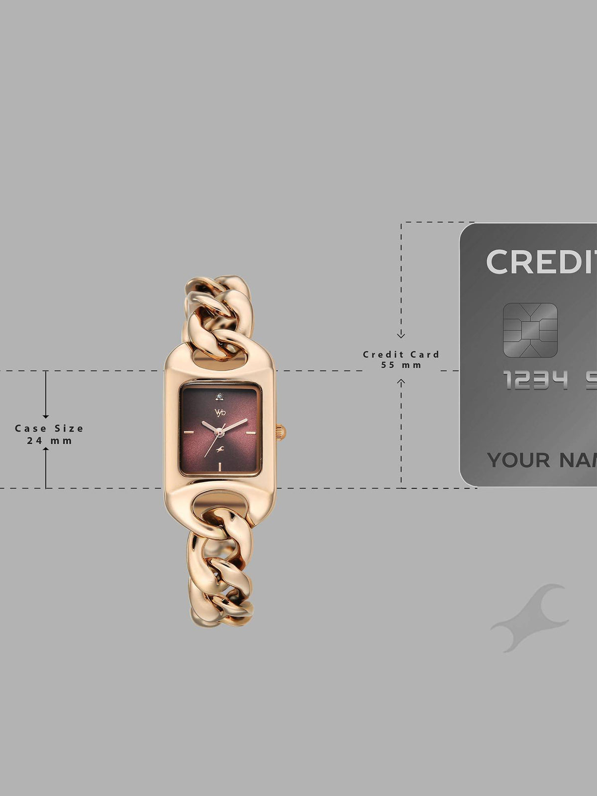 Vyb Prodigy Quartz Burgundy Dial Rose Gold Alloy Strap (FV60125WM01W) | W92 - view 6