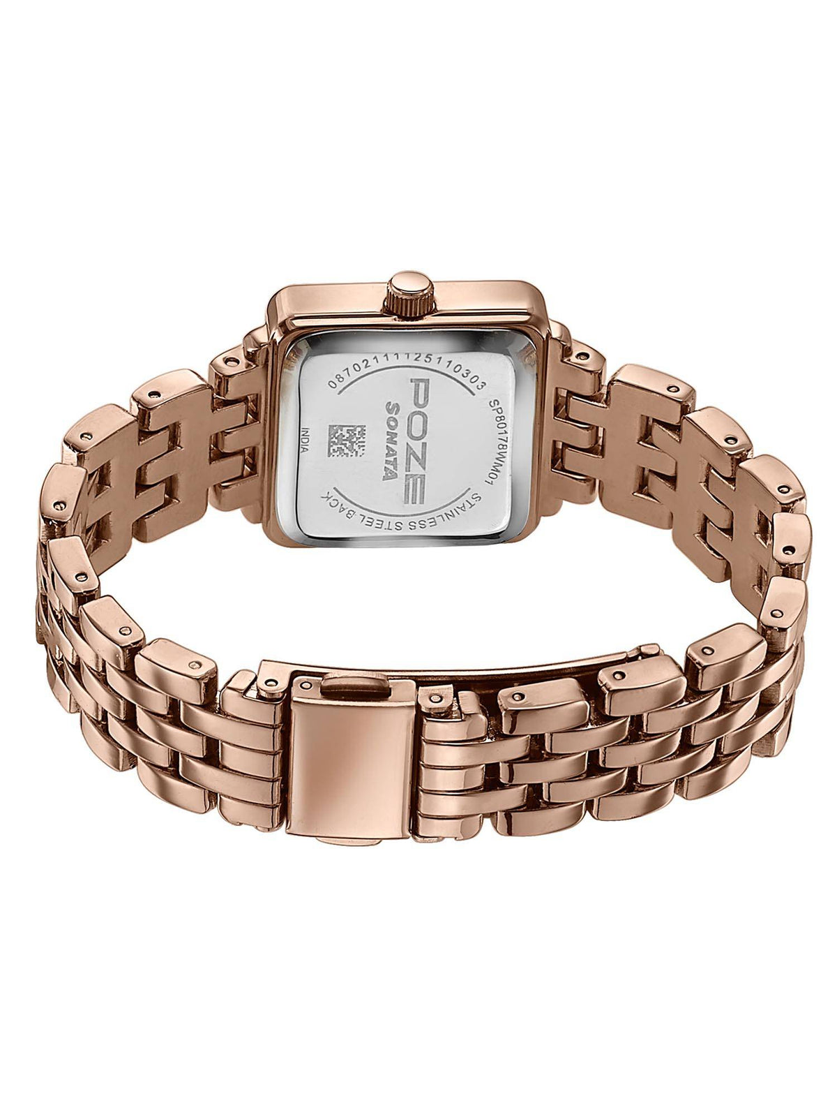 Poze 8 Quartz Mop Brown Dial Ip Rose Gold Solid Link Strap (SP80178WM01) | W92 - view 5