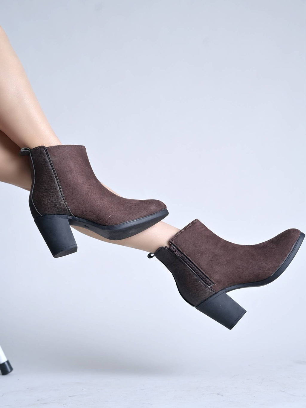 Women Brown Block Casual Boots | BT61 - view 2