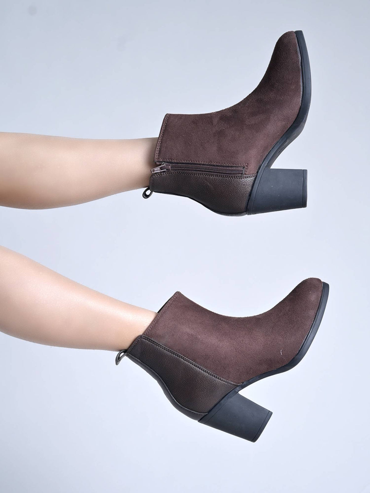 Women Brown Block Casual Boots | BT61 - view 3