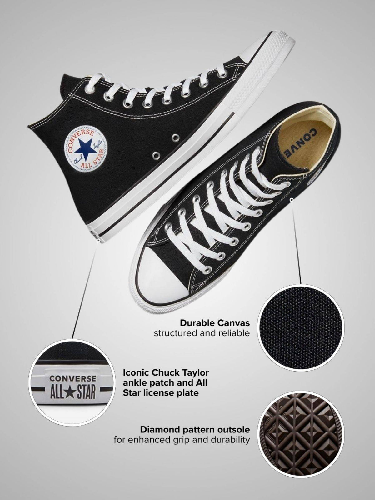 Unisex Chuck Taylor All Star High Top Sneakers | SN09 - view 2