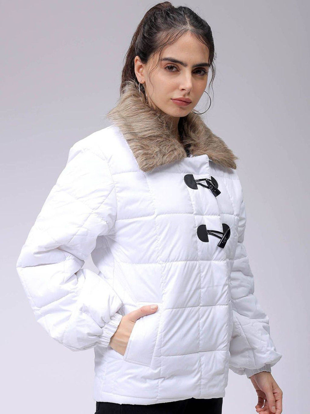 Women Polyester Yellow Solid Collar Neck Jacket | JC78 - view 10