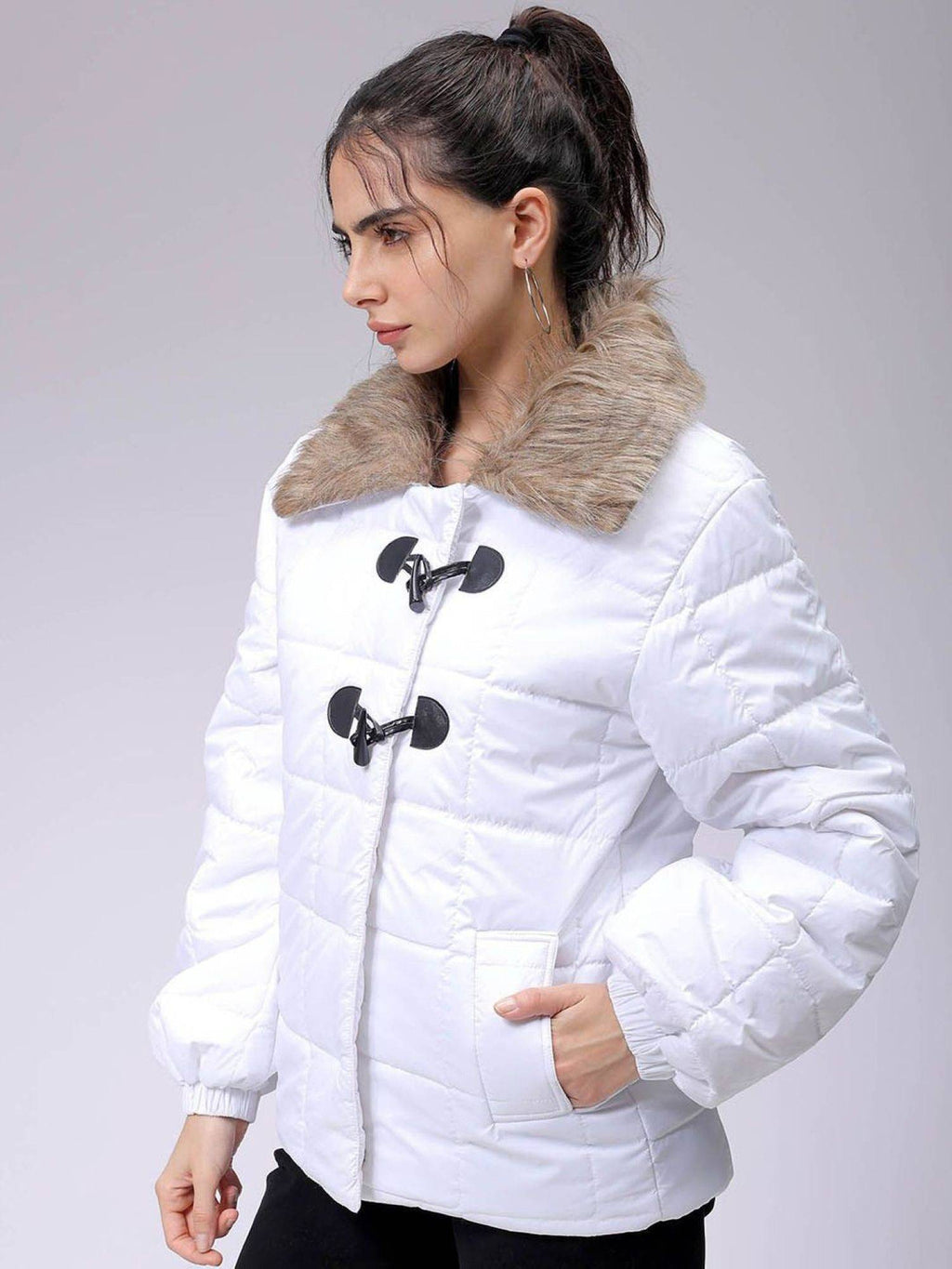Women Polyester Yellow Solid Collar Neck Jacket | JC78 - view 12