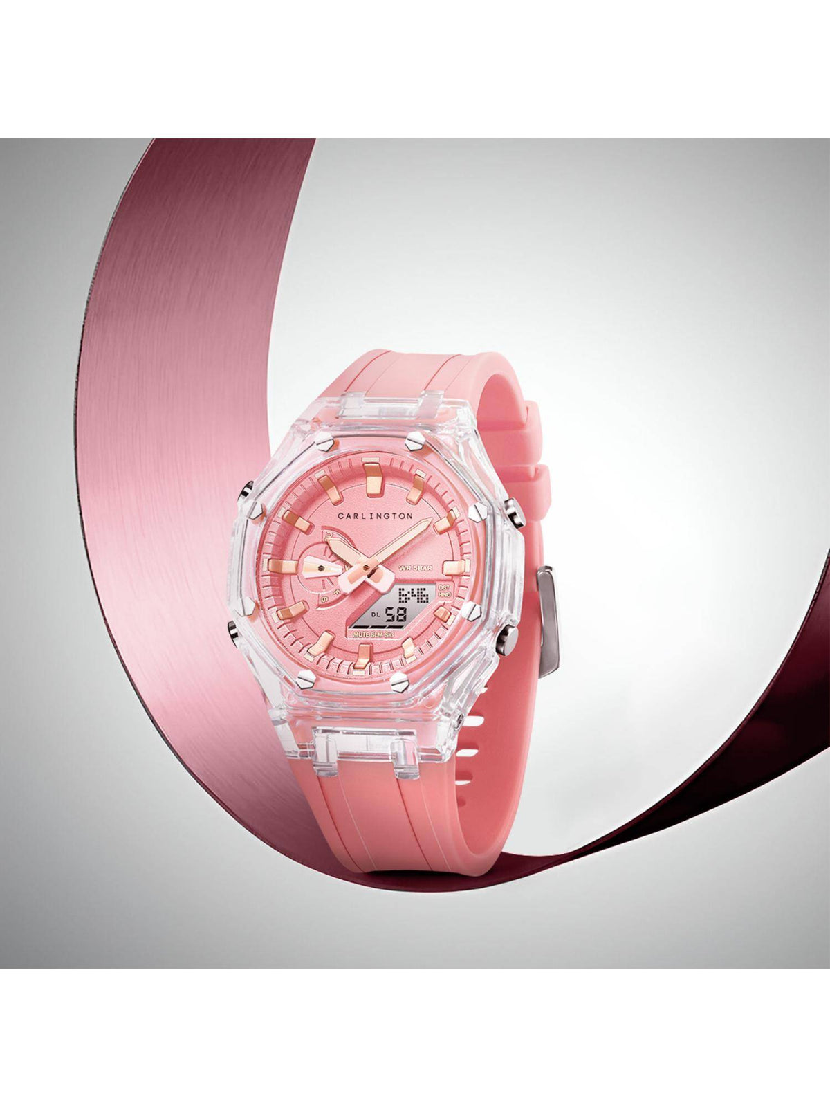 Velocity Series Pink Analog-Digital Sports Watch (8088) | W92 - view 5