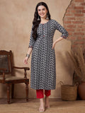 Women Print Pure Cotton Straight Kurta | FY93 - view 13