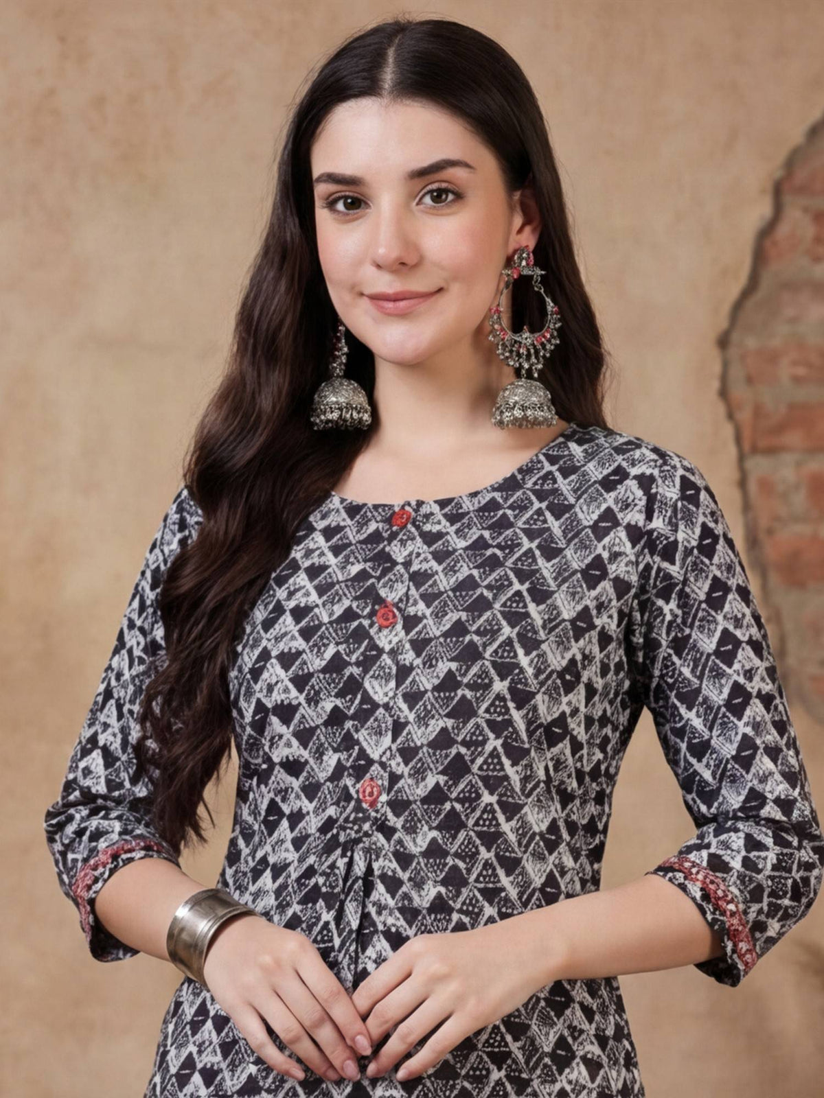 Women Print Pure Cotton Straight Kurta | FY93 - view 17