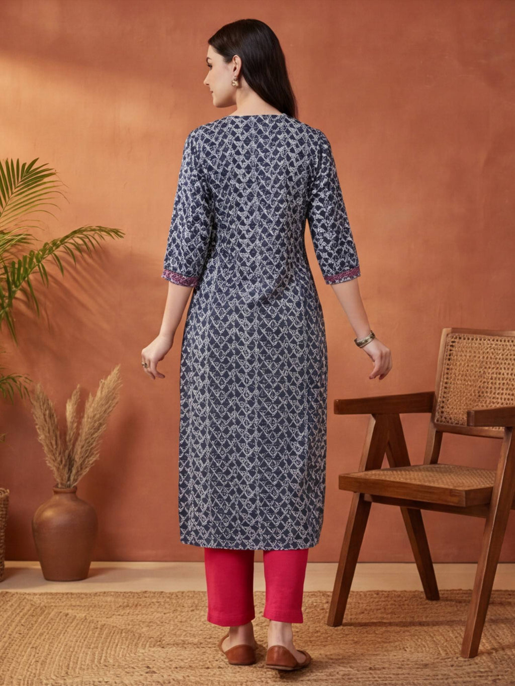 Women Print Pure Cotton Straight Kurta | U3S - view 27