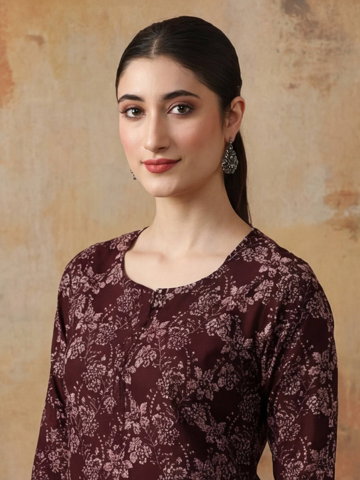 Floral Straight Pure Cotton Kurta | KDG - view 17