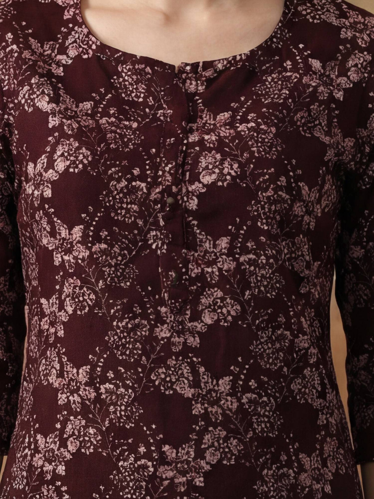 Floral Straight Pure Cotton Kurta | FY93 - view 18