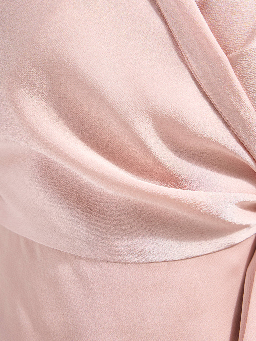 Blush Pink Wrap Neck Bishop Sleeves Peplum Top | pt51 - view 8