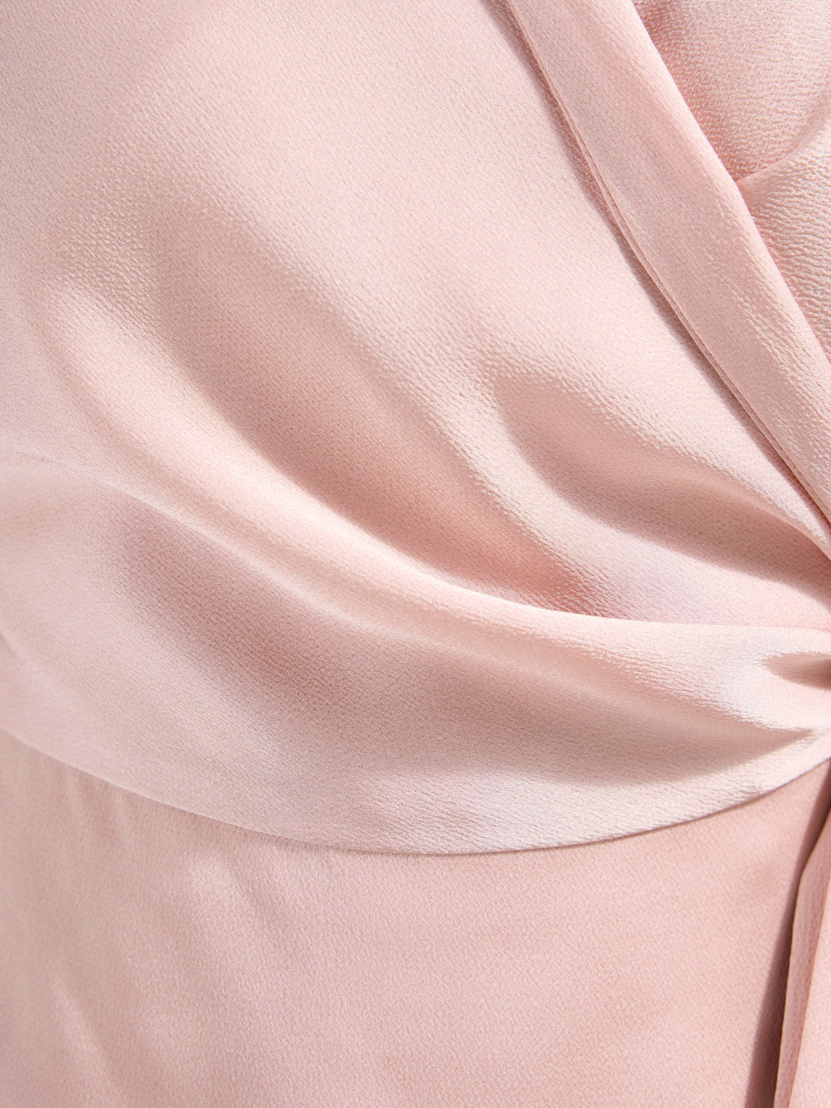 Blush Pink Wrap Neck Bishop Sleeves Peplum Top | pt51 - view 8