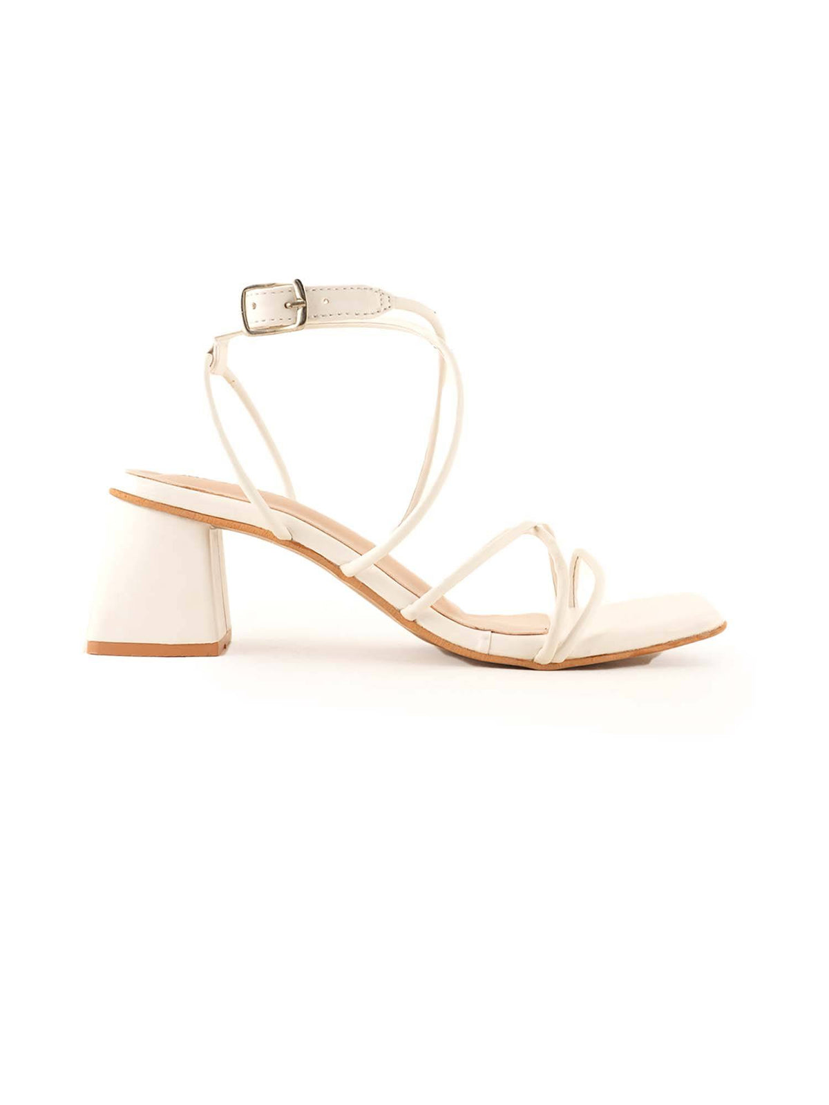 White Women's Block Heel Sandals | H78 - view 8