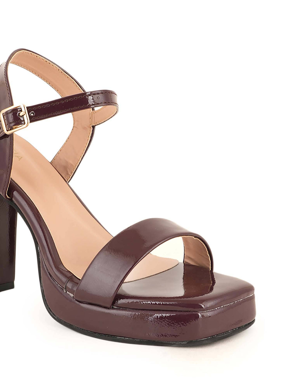 Maroon Women's Heel Sandals | H78 - view 3
