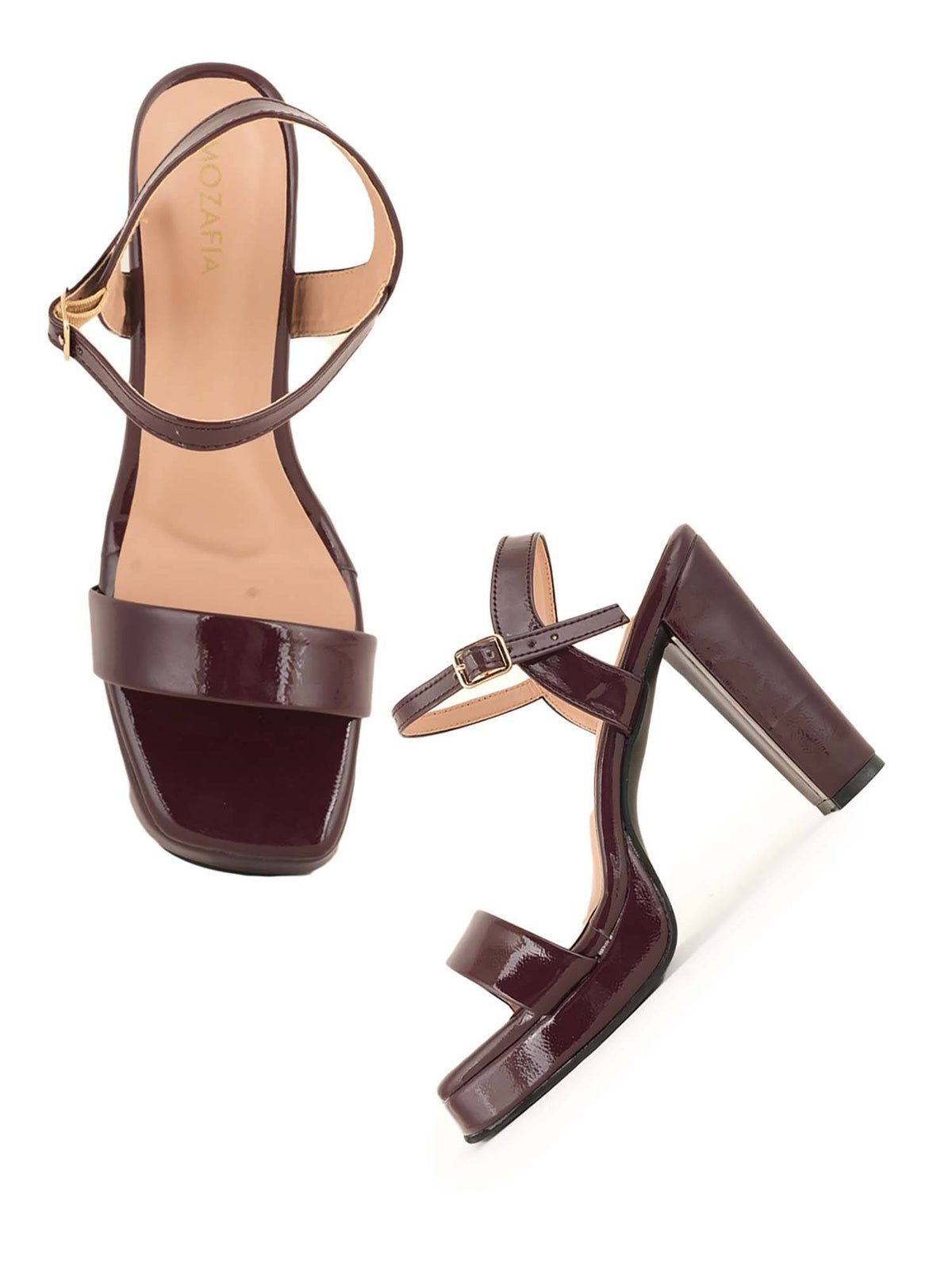 Maroon Women's Heel Sandals | H78 - view 4