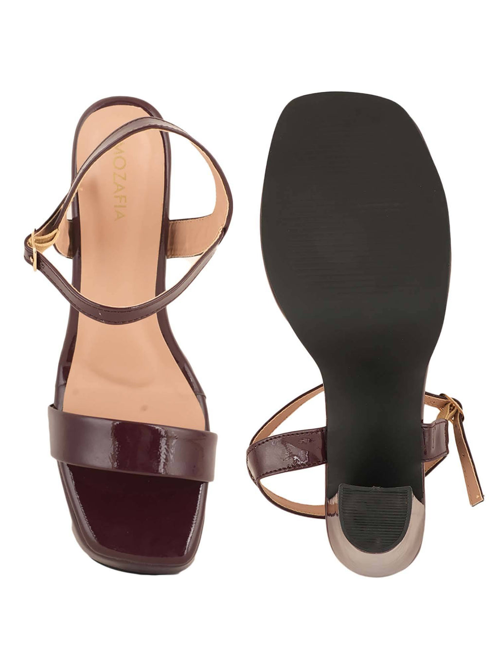 Maroon Women's Heel Sandals | H78 - view 5
