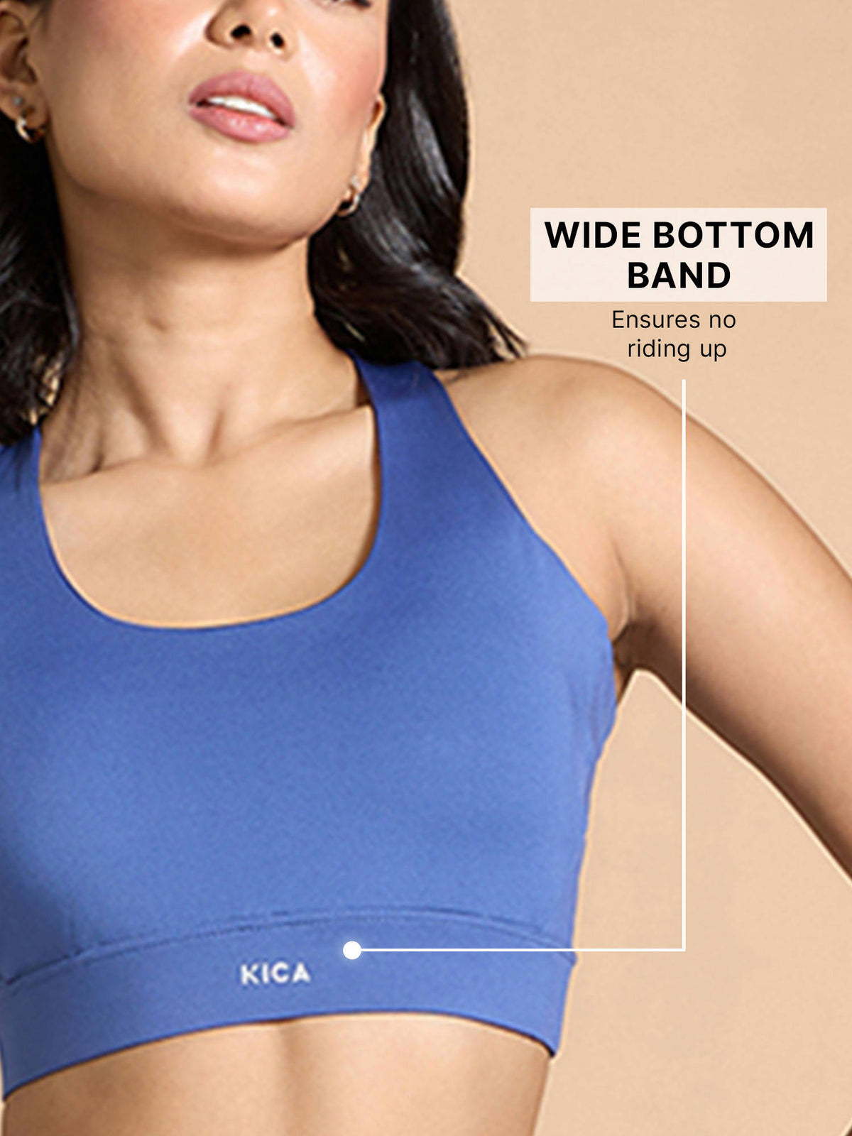 Mid-Impact Strappy Sports Bra with Removable Pads in KICASKN™ Fabric KIC102-Pink Printed | sb09 - view 21