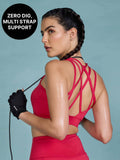 Mid-Impact Strappy Sports Bra with Removable Pads in KICASKN™ Fabric | sb09 - view 19