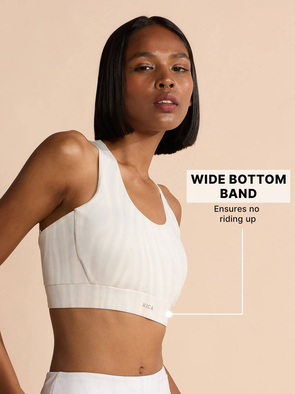 Mid-Impact Strappy Sports Bra with Removable Pads in KICASKN™ Fabric | sb09 - view 32