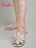 Women White Solid Flats | F61 - view 7