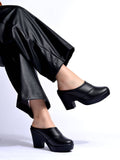 Stylish Smart Casual Black Pumps | H78 - view 1