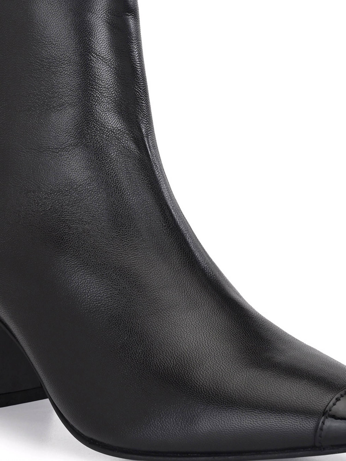 Solid Black Leather Ankle Boot | BT61 - view 7