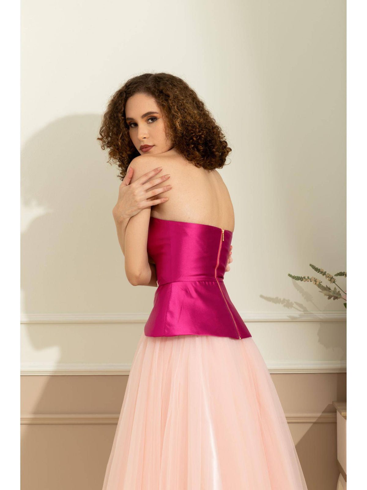 Audrey Pink Corset Top | TT90 - view 2