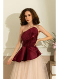 Audrey Red Seq Top | TT90 - view 1