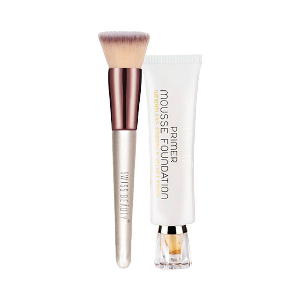 Primer Mousse Foundation And Foundation Brush - Combo | T32 - view 1