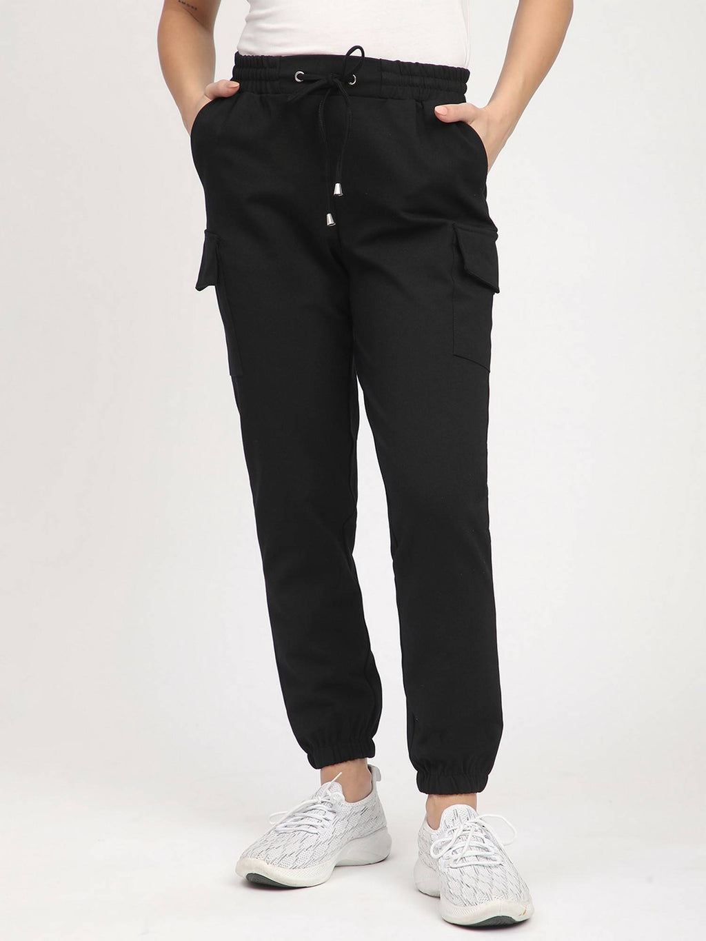 Olive Solid Relaxed Joggers | WJ89 - view 11